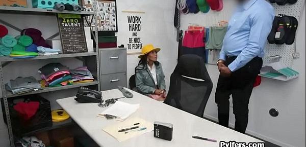  Busty Asian thief milks officers BBC at the office